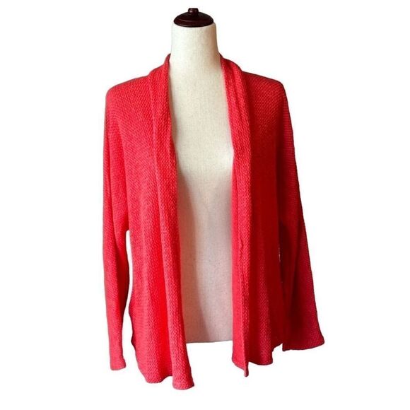 NWT Velvet by Graham & Spencer Dallas hibiscus colored cardigan - Picture 1 of 5